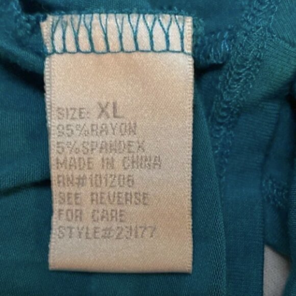 Soft Surroundings Open Front Swing Cardigan Turquoise Size XL - Picture 3 of 10